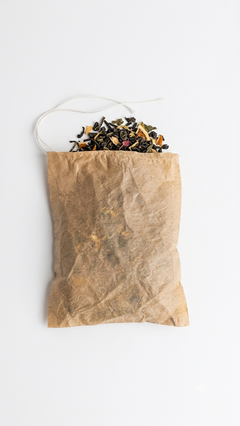 Sachet à thé jetable en papier naturel